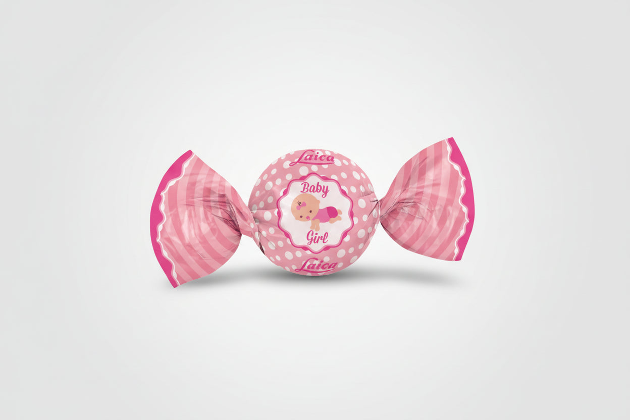 Cioccolatini Laica al latte Baby Wrapping Rosa (1KG)