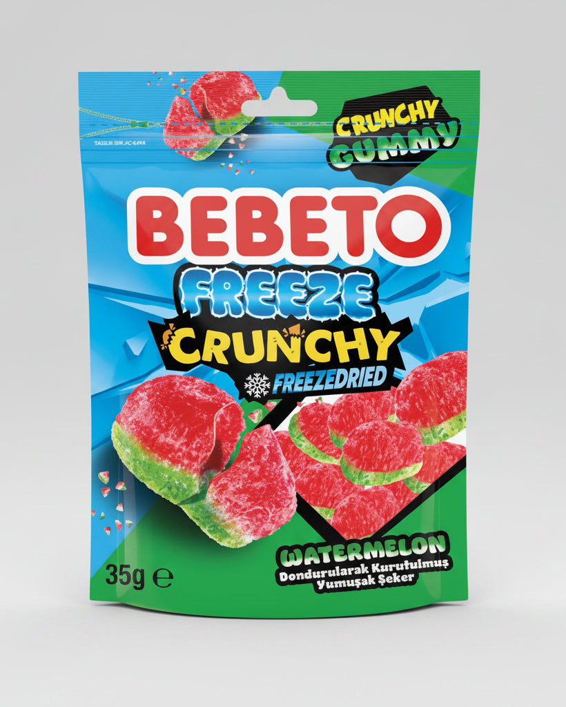 Bebeto Freeze Crunchy – Caramelle Liofilizzate all'Anguria (35g)