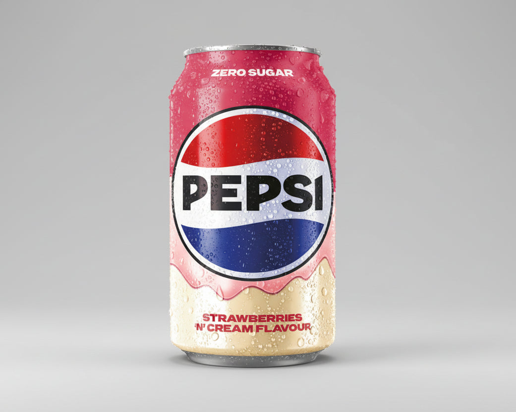 Pepsi Strawberries & Cream Flavour – Fragola e panna (330 ml)