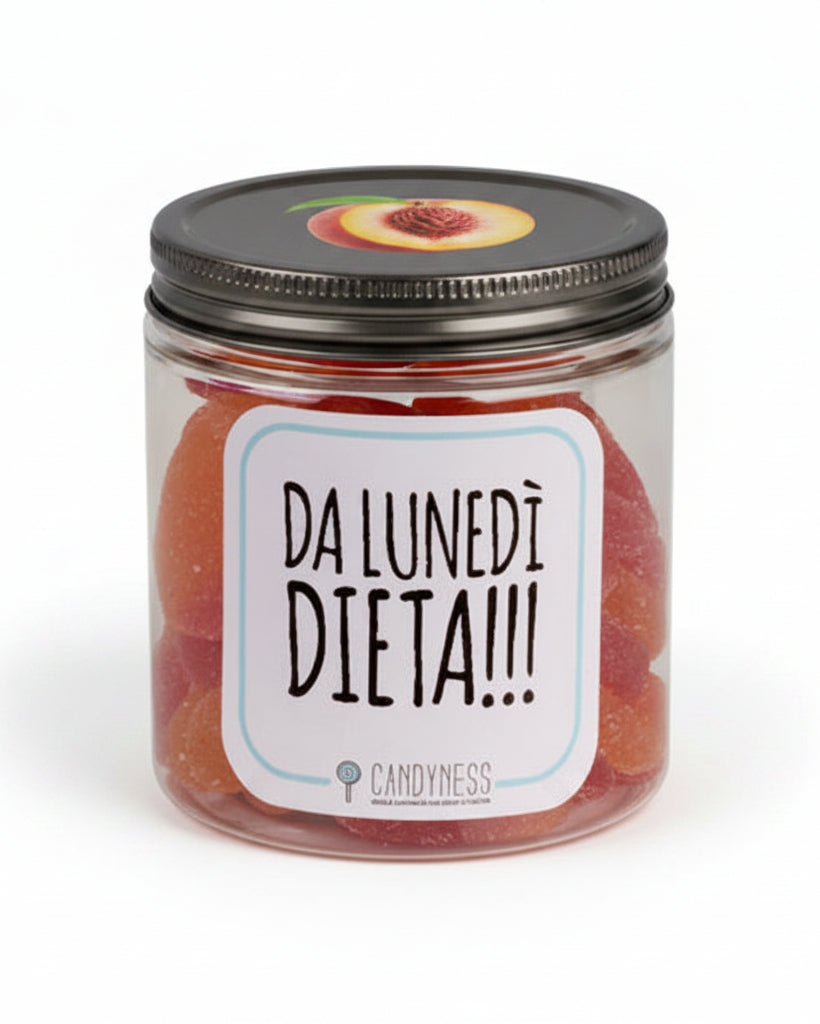 Candyness More – Cuori alla Pesca "Da Lunedì Dieta!!!" (250ml)