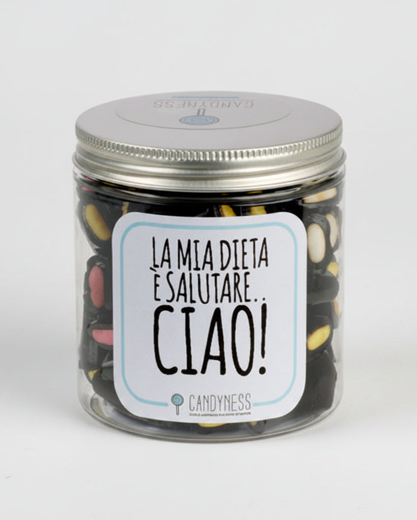 Candyness – Liquirizia Farcita "La Mia Dieta è Salutare… CIAO!" (250ml)